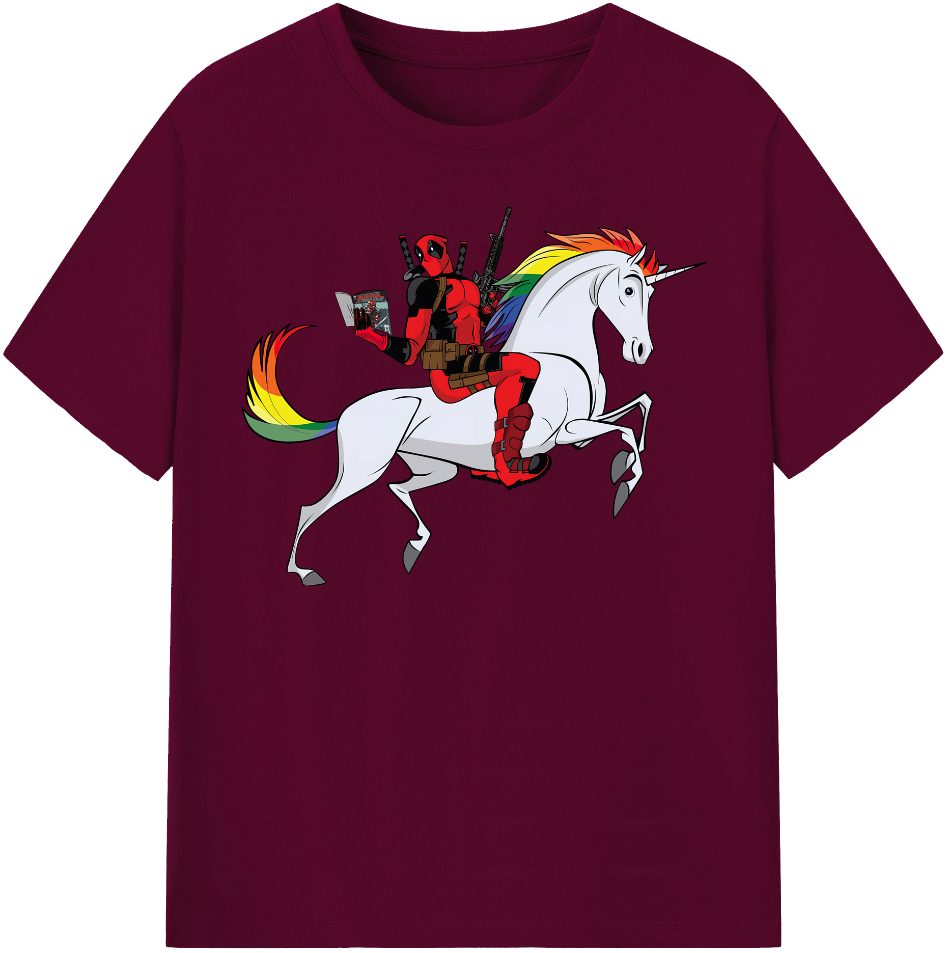 （画像用） Deadpool デッドプール レディースカジュアルプリントTシャツ（綿100％）